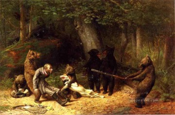  Holbrook Oil Painting - Making Game of the Hunter William Holbrook Beard